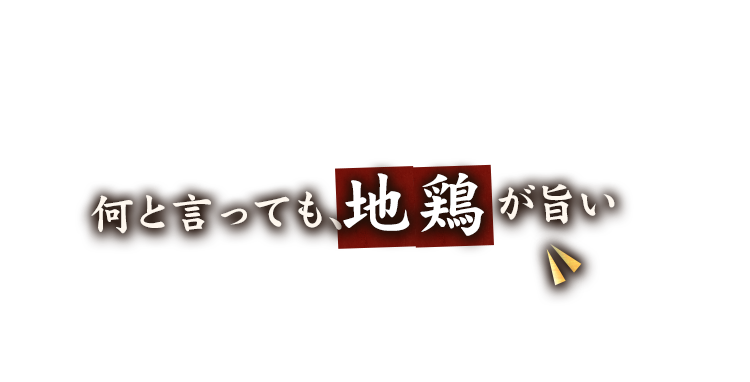 何と言っても地鶏が旨い